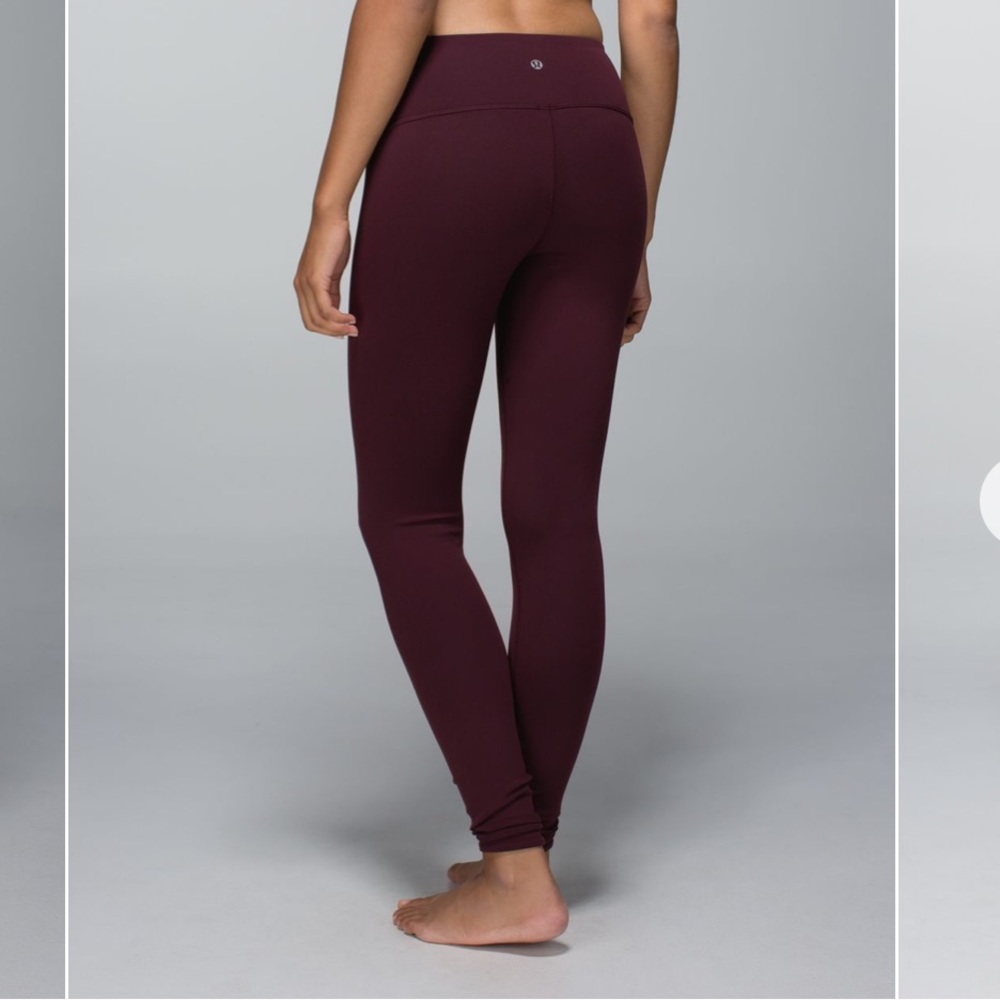 Lululemon athletica Bordeaux drama wunder under yoga pants align size 4